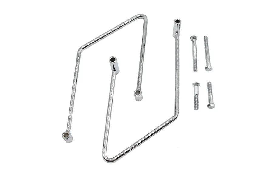 V-Twin Chrome Saddlebag Support Kit for Harley Davidson FLST Models – Part #302258 by V-Twin