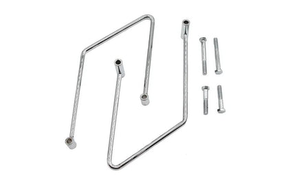 V-Twin Chrome Saddlebag Support Kit for Harley Davidson FLST Models – Part #302258 by V-Twin