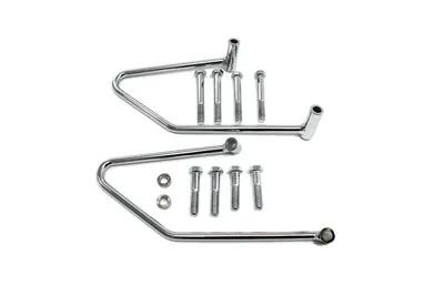 V-Twin Chrome Saddlebag Support Set for Harley Davidson FXST and FLSTF (Part #S77-0132) by V-Twin