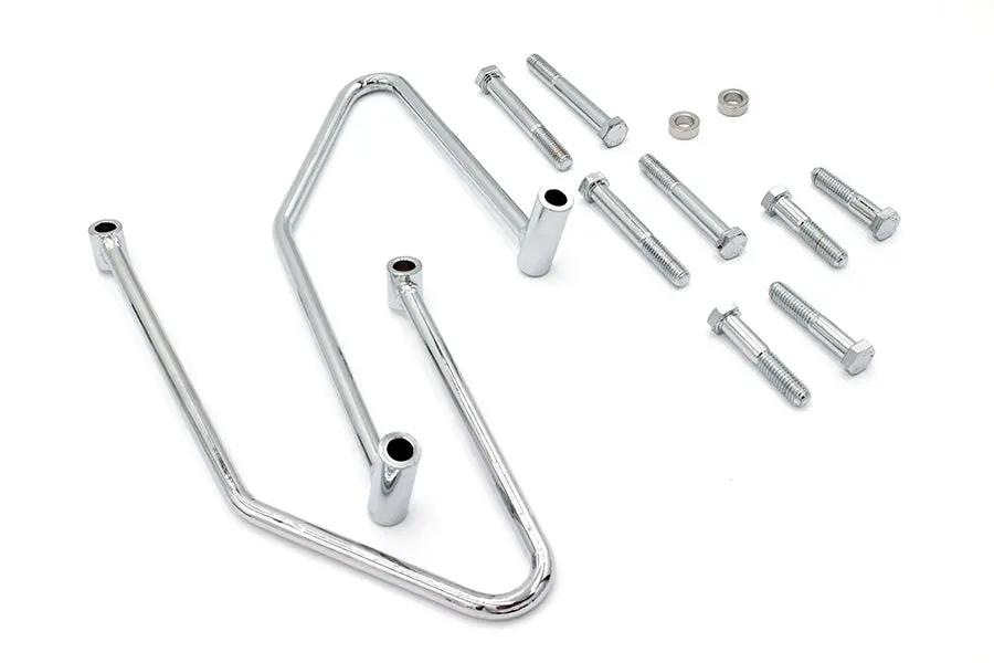 V-Twin Chrome Saddlebag Support Set for Harley Davidson FXST and FLSTF (Part #S77-0132) by V-Twin