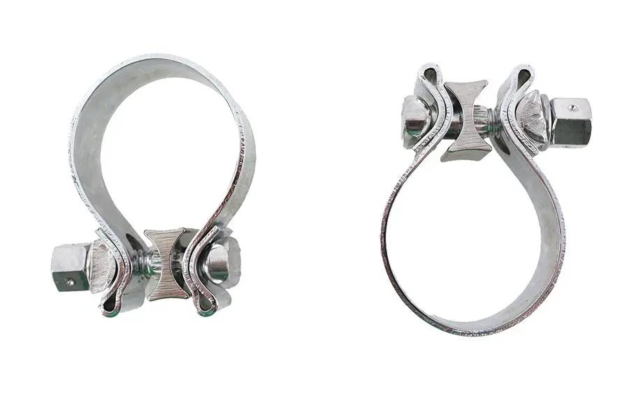 V-Twin Chrome 1-7/8 inch Muffler End Clamp Set by V-Twin