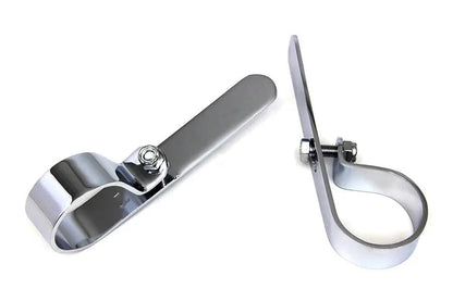 V-Twin Chrome 1-3/4 Inch Exhaust Clamp Set - Part 72987 by V-Twin