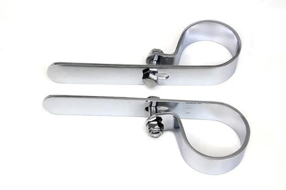 V-Twin Chrome 1-3/4 Inch Exhaust Clamp Set - Part 72987 by V-Twin