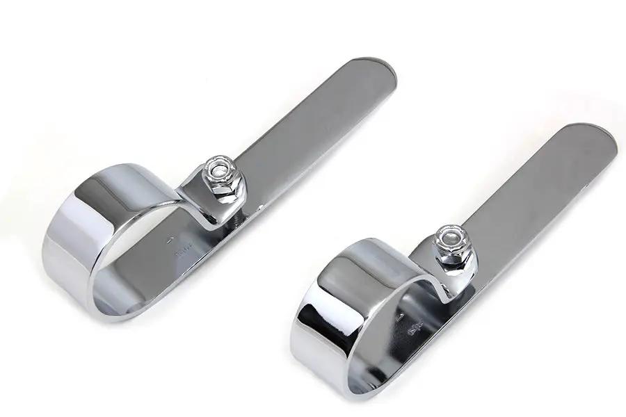 V-Twin Chrome 1-3/4 Inch Exhaust Clamp Set - Part 72987 by V-Twin