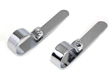 V-Twin Chrome 1-3/4 Inch Exhaust Clamp Set - Part 72987 by V-Twin