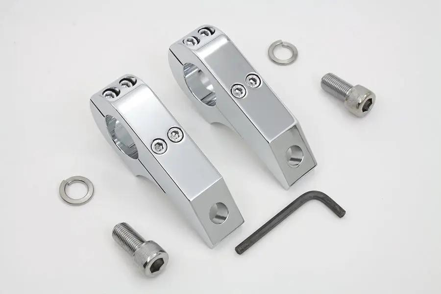 V-Twin Footpeg Extender Clamp Set Chrome - Part #76927 by V-Twin