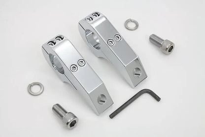 V-Twin Footpeg Extender Clamp Set Chrome - Part #76927 by V-Twin