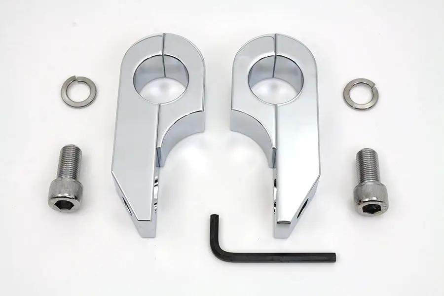 V-Twin Footpeg Extender Clamp Set Chrome - Part #76927 by V-Twin