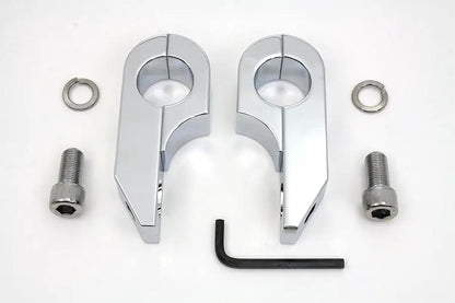 V-Twin Footpeg Extender Clamp Set Chrome - Part #76927 by V-Twin