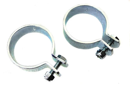 V-Twin Zinc 1-7/8 inch Muffler Clamp Set for Harley Davidson XL Models by V-Twin