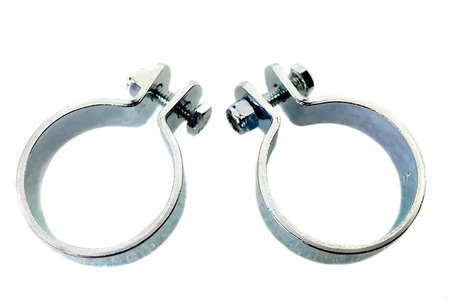 V-Twin Zinc 1-7/8 inch Muffler Clamp Set for Harley Davidson XL Models by V-Twin