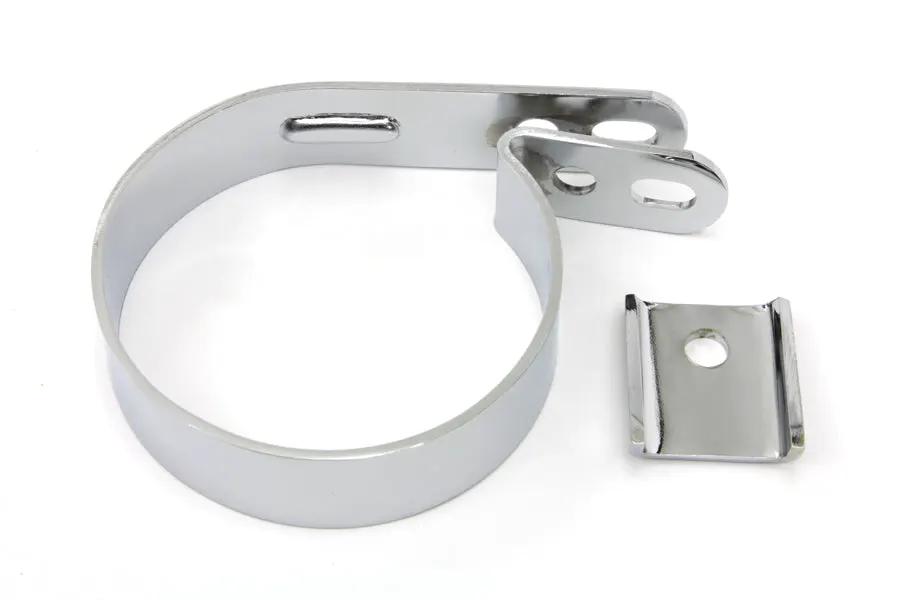 V-Twin Chrome 3-1/4 inch Replica Muffler Clamp Part Number 63472C by V-Twin