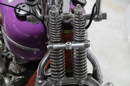 V-Twin Wyatt Spring Fork Headlamp Bracket Zinc Plated for Harley Davidson W Series by V-Twin
