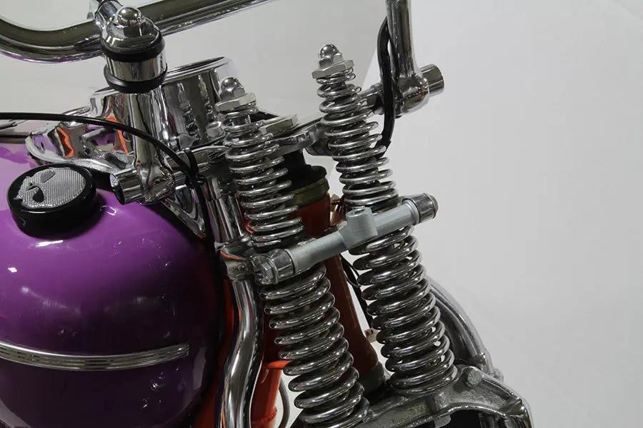 V-Twin Wyatt Spring Fork Headlamp Bracket Zinc Plated for Harley Davidson W Series by V-Twin