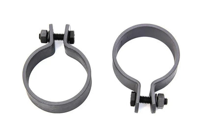 V-Twin Parkerized 1-7/8 Inch Muffler End Clamp Set for Secure Exhaust Fitting by V-Twin