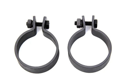 V-Twin Parkerized 1-7/8 Inch Muffler End Clamp Set for Secure Exhaust Fitting by V-Twin