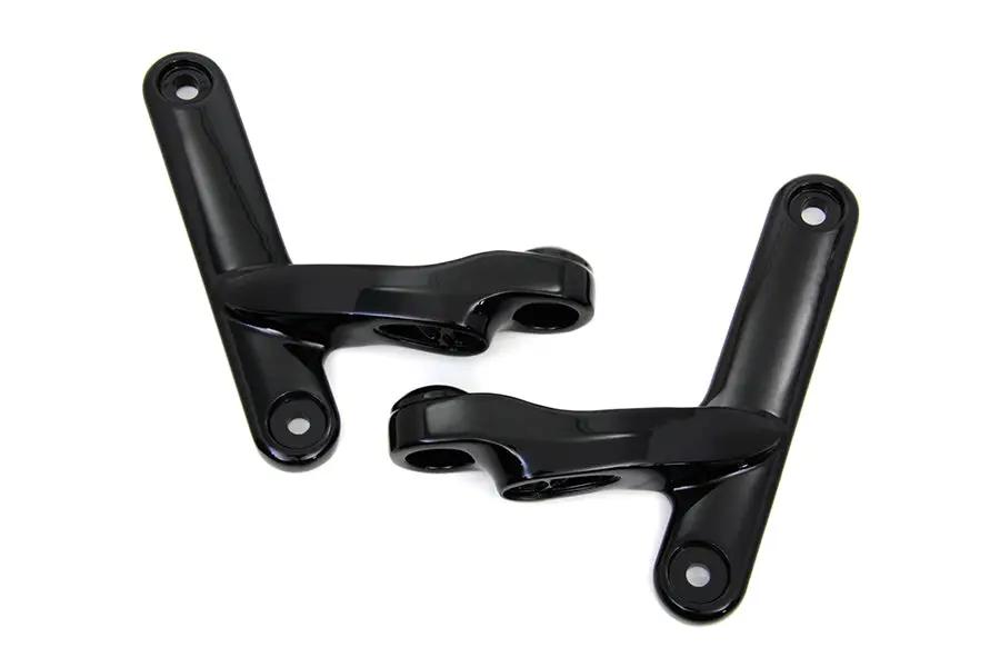 V-Twin Black Spotlamp Bracket Set for Harley Davidson FLT Touring Models Part 78163B by V-Twin
