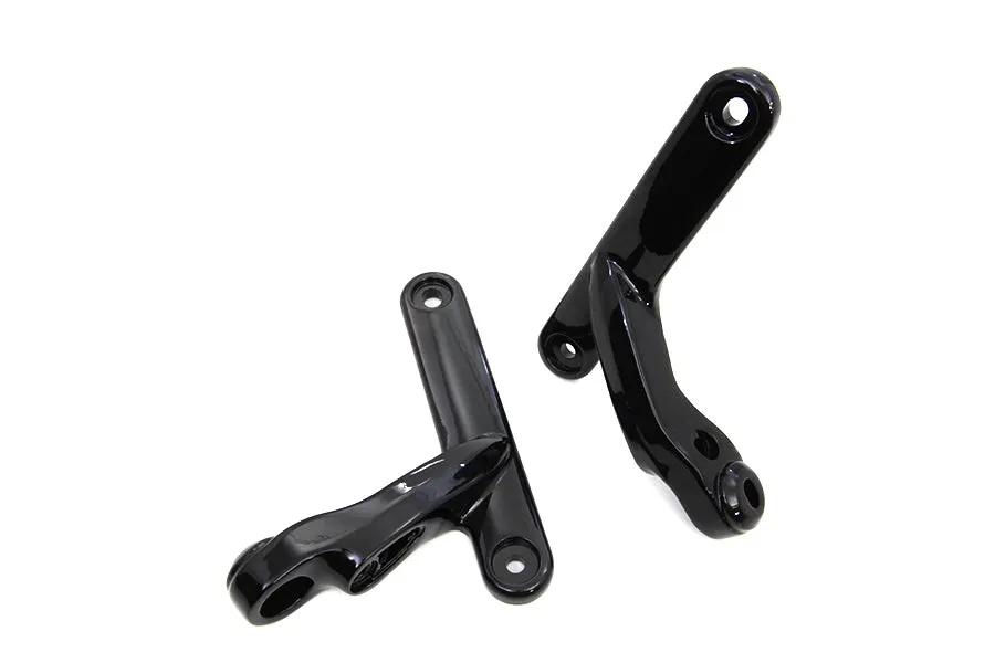 V-Twin Black Spotlamp Bracket Set for Harley Davidson FLT Touring Models Part 78163B by V-Twin