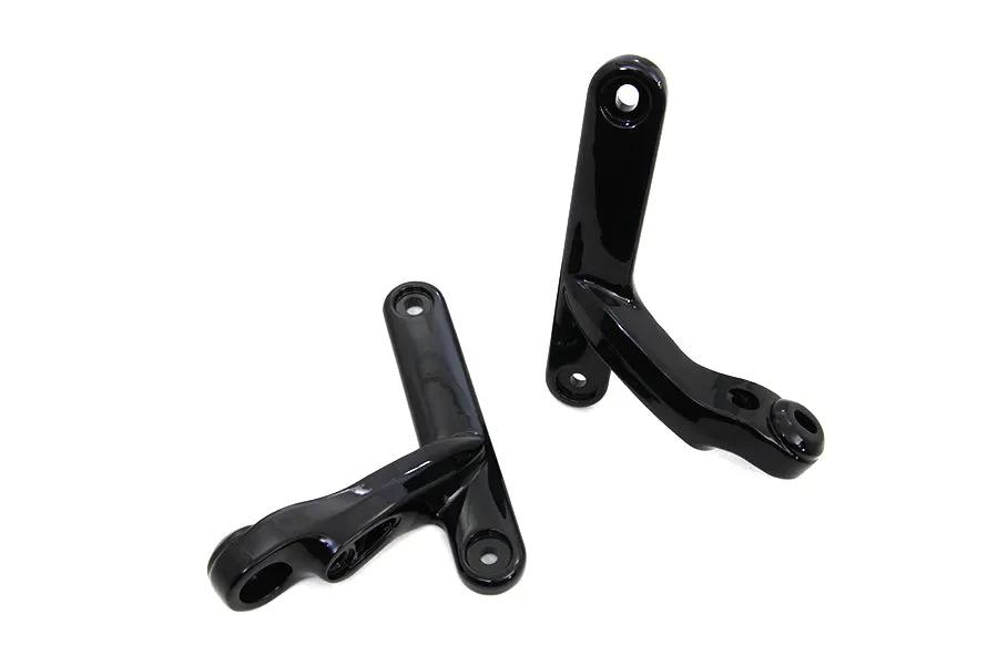 V-Twin Black Spotlamp Bracket Set for Harley Davidson FLT Touring Models Part 78163B by V-Twin