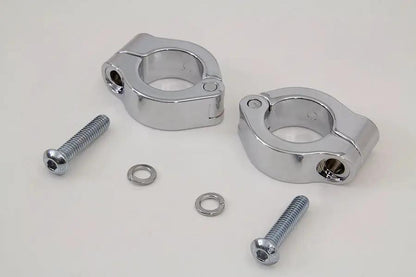 V-Twin Chrome Fog Lamp Engine Bar Clamp for Harley Davidson FLT Models (1986-1995) - Part #77717 by V-Twin