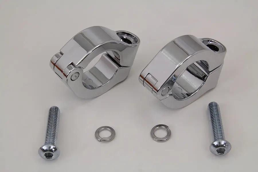 V-Twin Chrome Fog Lamp Engine Bar Clamp for Harley Davidson FLT Models (1986-1995) - Part #77717 by V-Twin