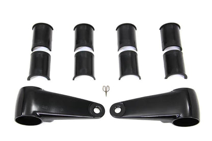 V-Twin Side Mount Headlamp Bracket Kit in Black - Part #77685 by V-Twin