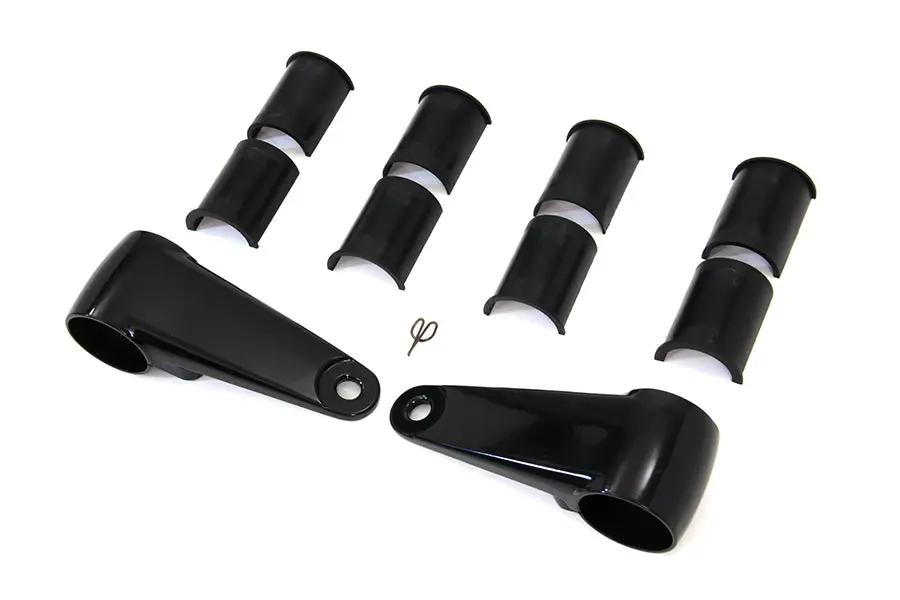 V-Twin Side Mount Headlamp Bracket Kit in Black - Part #77685 by V-Twin