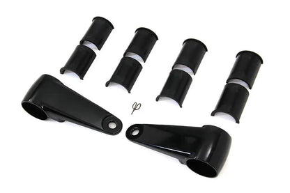 V-Twin Side Mount Headlamp Bracket Kit in Black - Part #77685 by V-Twin