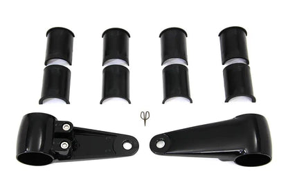 V-Twin Side Mount Headlamp Bracket Kit in Black - Part #77685 by V-Twin