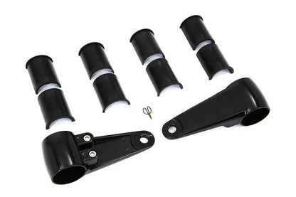V-Twin Side Mount Headlamp Bracket Kit in Black - Part #77685 by V-Twin
