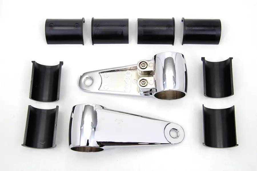 V-Twin Universal Headlamp Mount Bracket Chrome Part 77685 by V-Twin