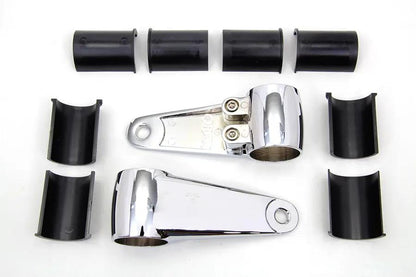 V-Twin Universal Headlamp Mount Bracket Chrome Part 77685 by V-Twin
