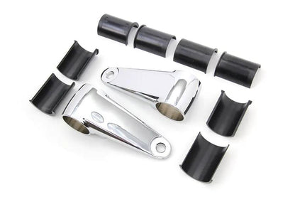 V-Twin Universal Headlamp Mount Bracket Chrome Part 77685 by V-Twin
