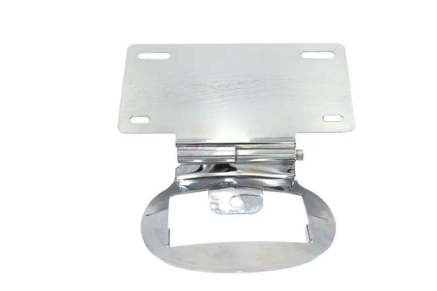 V-Twin License Plate Relocation Bracket Chrome for Harley Davidson FX Models by V-Twin