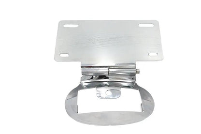 V-Twin License Plate Relocation Bracket Chrome for Harley Davidson FX Models by V-Twin
