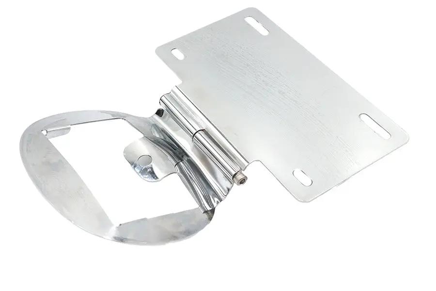 V-Twin License Plate Relocation Bracket Chrome for Harley Davidson FX Models by V-Twin