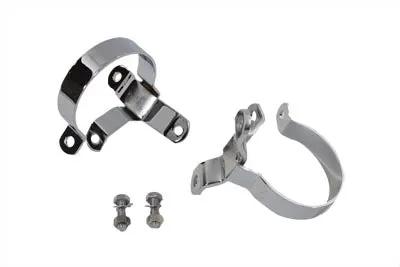 V-Twin 74689A Chrome 3-1/4 Inch Muffler Body Clamp Set for Harley Davidson FLT Models by V-Twin