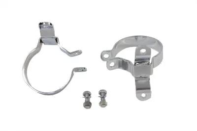 V-Twin 74689A Chrome 3-1/4 Inch Muffler Body Clamp Set for Harley Davidson FLT Models by V-Twin