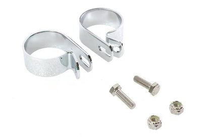 V-Twin Chrome 1-7/8 inch Exhaust Clamp Set (Part #72872DA) by V-Twin