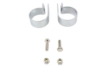 V-Twin Chrome 1-7/8 inch Exhaust Clamp Set (Part #72872DA) by V-Twin