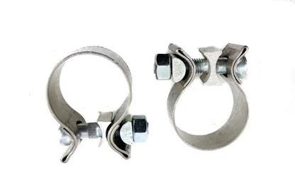 V-Twin 1-7/8 Inch Muffler End Clamp Set Stainless Steel - Set of Two by V-Twin