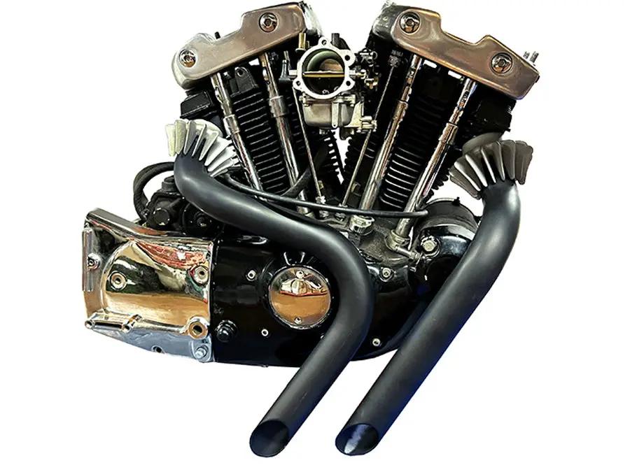 V-Twin XL Finned Header Clamp Set for Harley Davidson XL Models by V-Twin