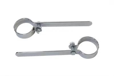 V-Twin Chrome 1-7/8 Inch Exhaust Hanger Clamp Set - Part 72851B by V-Twin