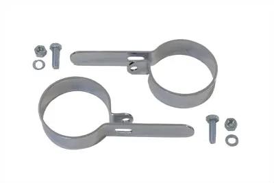 V-Twin Chrome Muffler Hanger Clamp Set - 2-3/4 Inch Diameter by V-Twin