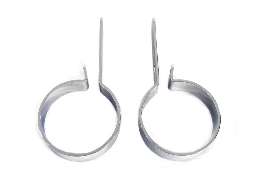 V-Twin Chrome 3 Inch Muffler Hanger Clamp Set Part Number 72836D by V-Twin