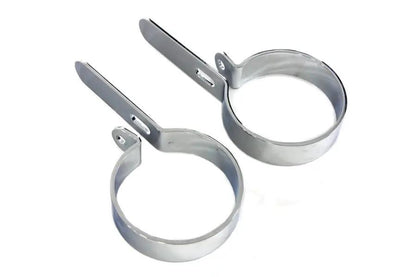 V-Twin Chrome 3 Inch Muffler Hanger Clamp Set Part Number 72836D by V-Twin