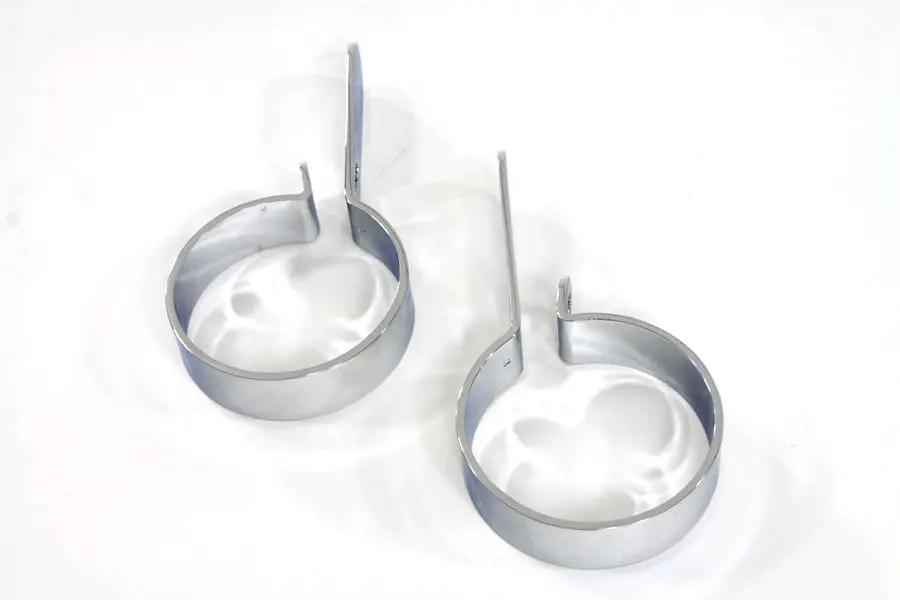 V-Twin Chrome 3 Inch Muffler Hanger Clamp Set Part Number 72836D by V-Twin