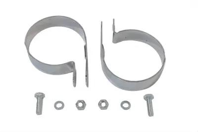 V-Twin Chrome 3-1/4 inch Muffler Body and End Clamp Set - Part 72065A by V-Twin