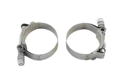 V-Twin Stainless Steel Hex Nut Type Exhaust Clamp Set for Harley Davidson FL (1948-1957) by V-Twin