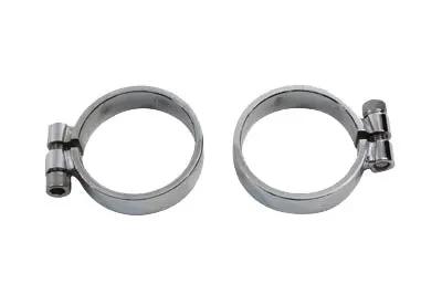 V-Twin Chrome Allen Type Exhaust Clamp Set for Harley Davidson FL 1948-1957 by V-Twin
